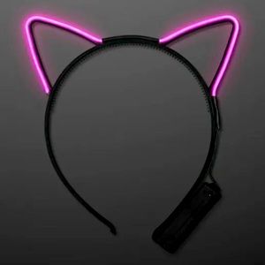 Pink LED Kitty Light Up Cat Ears